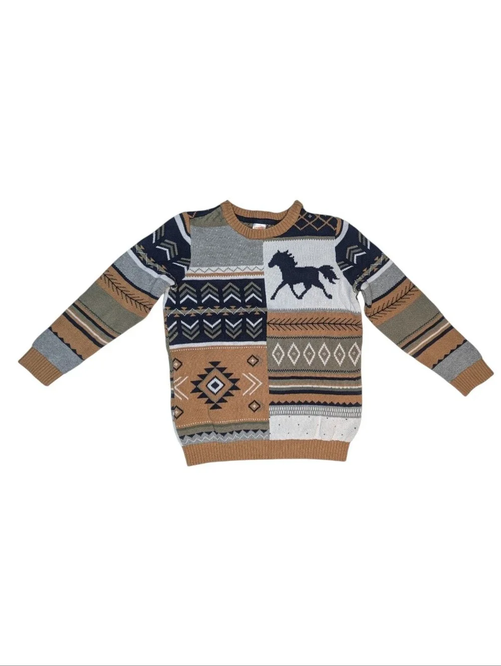 Gymboree Boy's Patchwork Little Rocky Mountain Sweater | Size 7